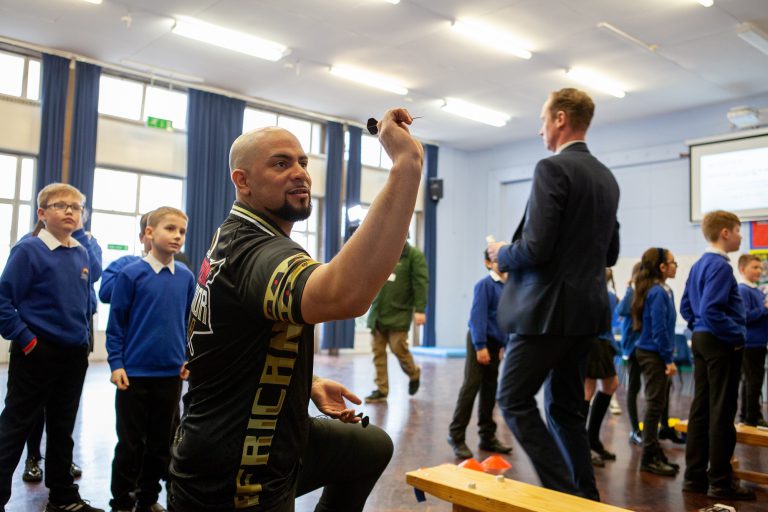 Nottingham Junior Darts in Bullseye Maths boost with Devon Petersen