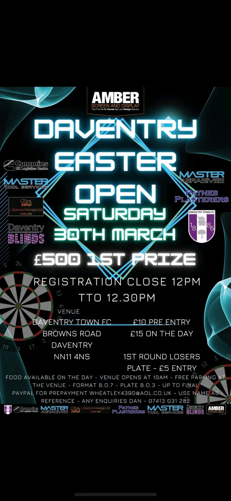 Daventry Easter Open: £500 Winner’s Prize