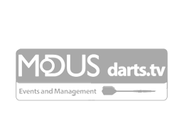 Darts, MODUS, Management and Events Company, Logo, Greyed