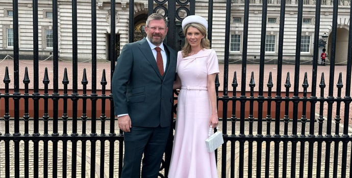 Wade Joins King Charles at Palace Party