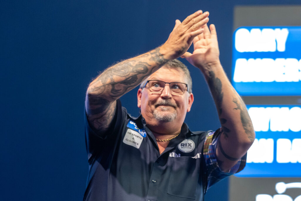 Gary Anderson, Darts Player, PDC, Scotland, 2025.