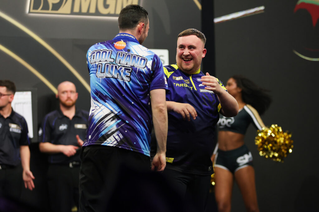 Luke Humphries and Luke Littler (Right), Darts players, England, PDC, Premier League, 2026