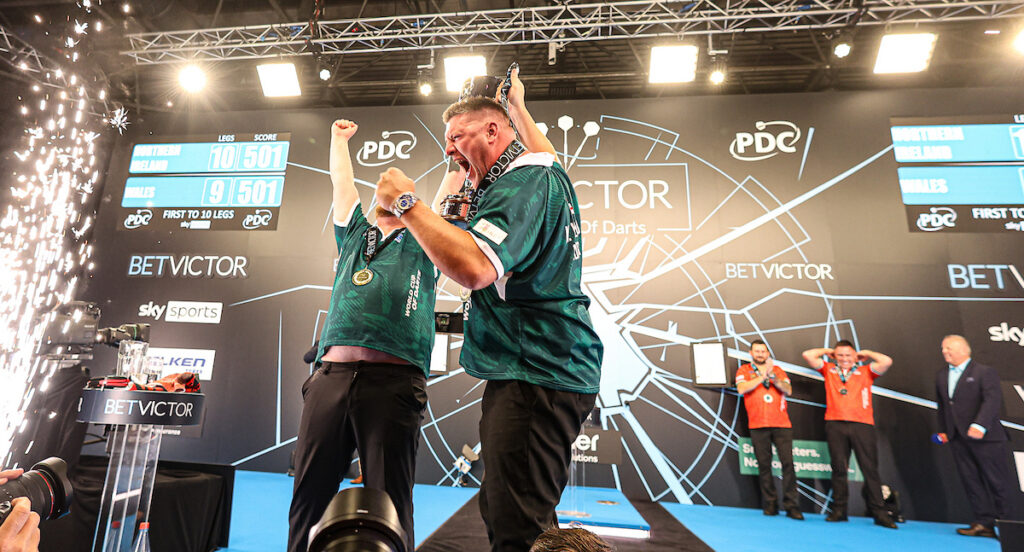 Northern Ireland, World Cup of Darts  , PDC, 2025. Rock and gurney ( right)