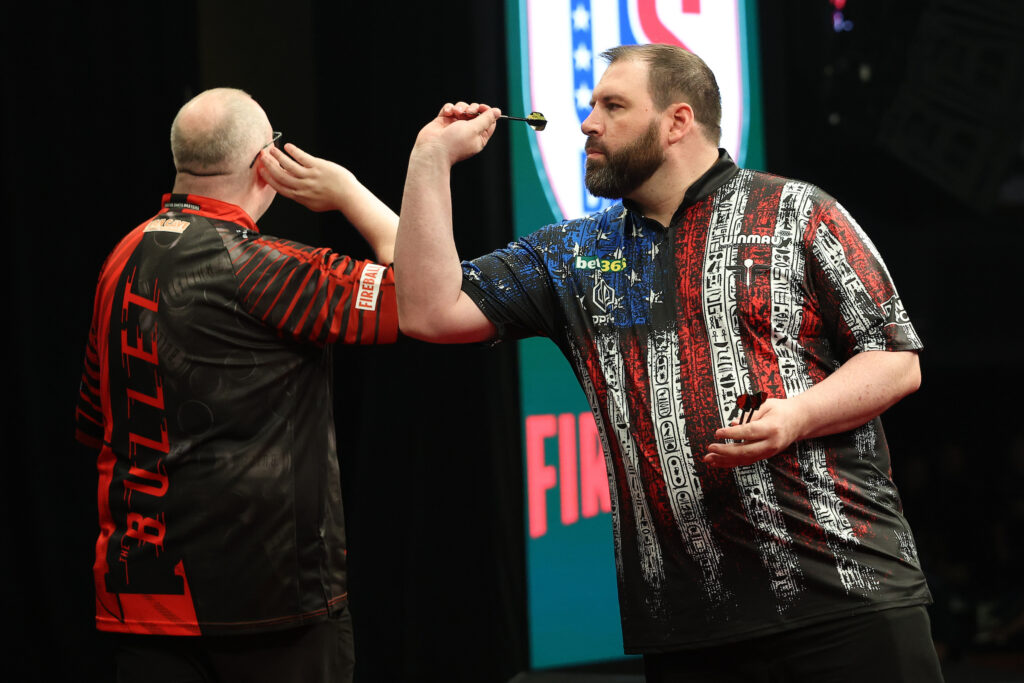 Alex Spellman (left), Darts Player, USA, PDC, 2026