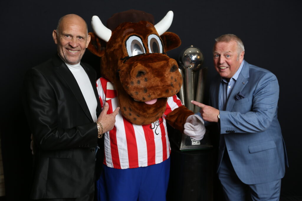 Bully, Bullseye Darts TV Show Mascot, Russ Bray (Left), John McDonald