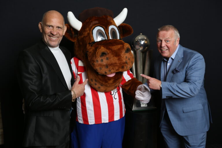 Bully, Bullseye Darts TV Show Mascot, Russ Bray (Left), John McDonald