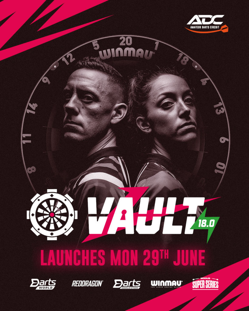 Vault, 18.0, ADC, Darts Event, Graphic, Cropped for general use