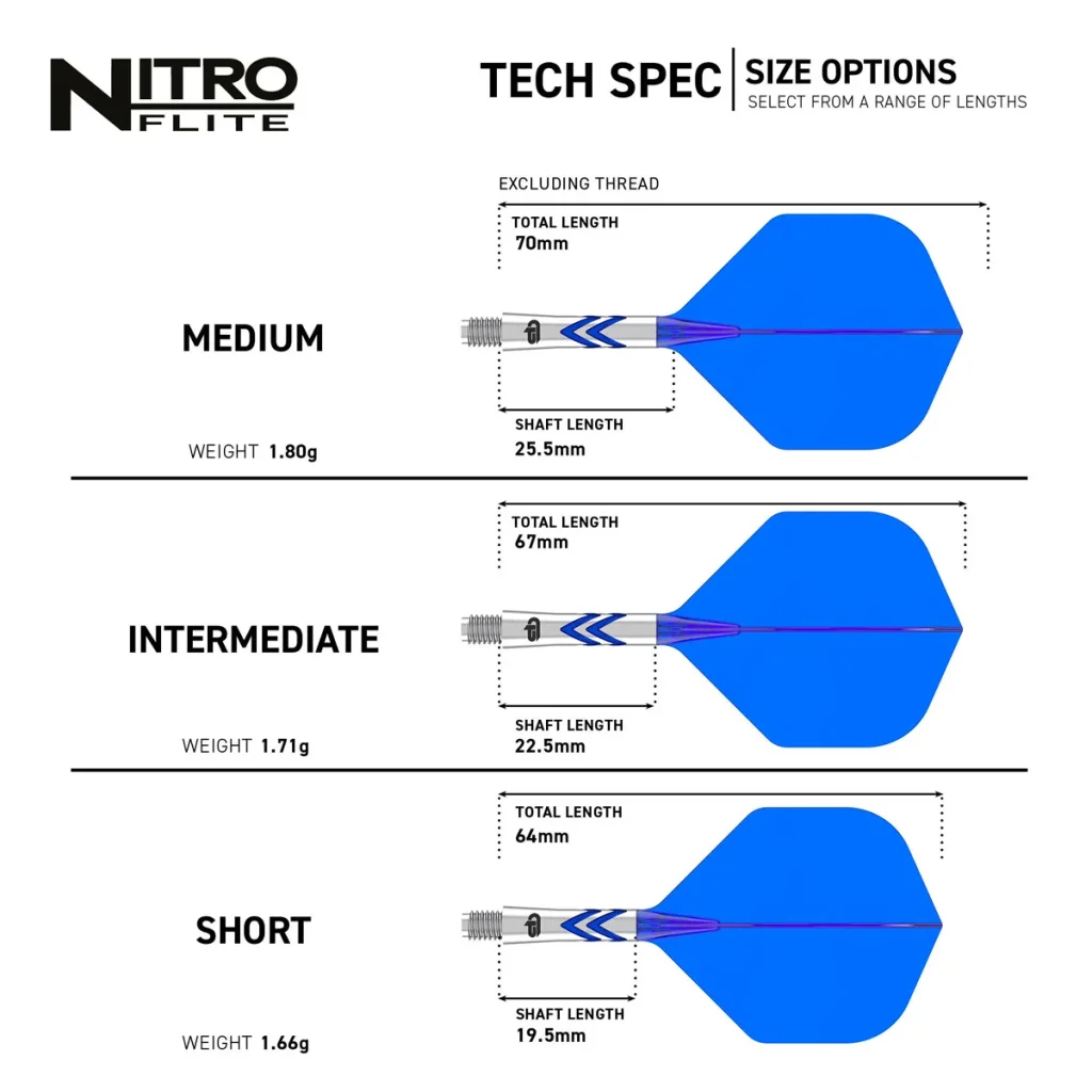 NitroFlite, All in one Darts flight and Stem. Clayton and Price models