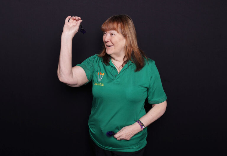 Maggie Sutton, darts player, at the ADC Tour