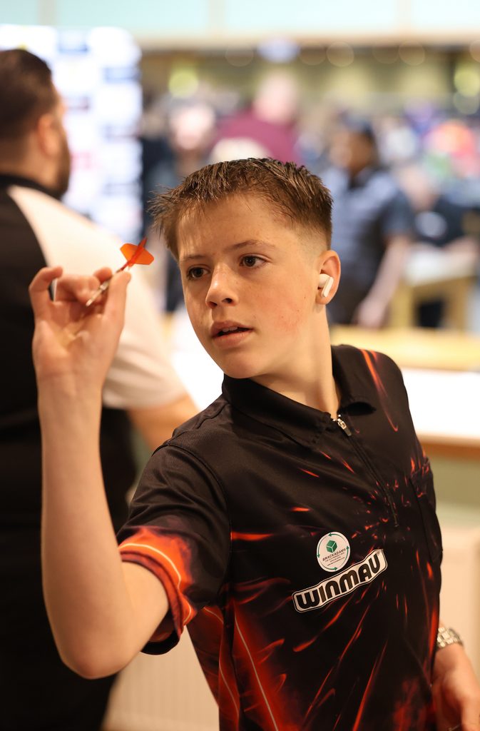 Lewis Cook at the ADC Darts, 7 and 8 Southern series at Bradmoor Farm