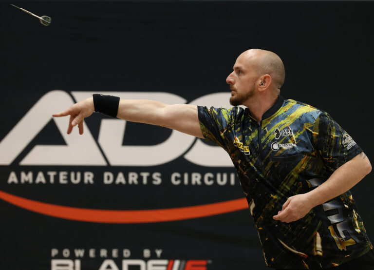 Tommy Morris, darts player, in Action at the ADC